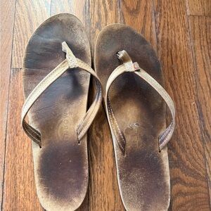 Rainbow Tan Leather Sandals